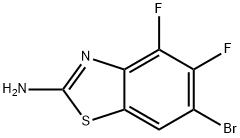 2-Benzothiazolamine, 6-bromo-4,5-difluoro- 化学構造式