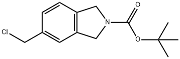 2H-Isoindole-2-carboxylic acid, 5-(chloromethyl)-1,3-dihydro-, 1,1-dimethylethyl ester Struktur