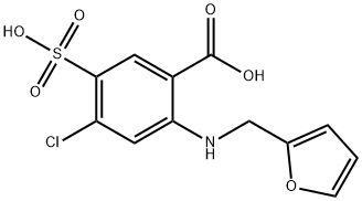 Benzoic acid, 4-chloro-2-[(2-furanylmethyl)amino]-5-sulfo- Structure