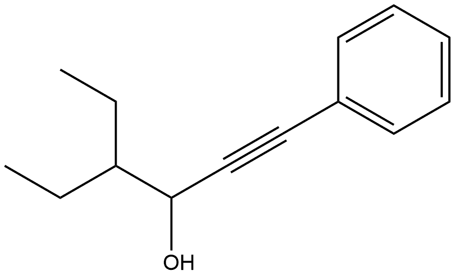 4-Ethyl-1-phenyl-1-hexyn-3-ol Structure