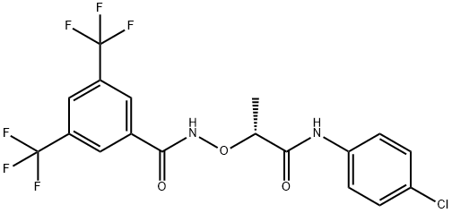 Benzamide, N-[(1R)-2-[(4-chlorophenyl)amino]-1-methyl-2-oxoethoxy]-3,5-bis(trifluoromethyl)-,2309931-09-5,结构式