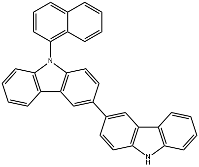 3,3'-Bi-9H-carbazole, 9-(1-naphthalenyl)- Struktur