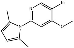 5-溴-2-(2,5-二甲基-1H-吡咯-1-基)-4-甲氧基吡啶 结构式