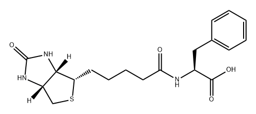 L-Phenylalanine, N-[5-[(3aS,4S,6aR)-hexahydro-2-oxo-1H-thieno[3,4-d]imidazol-4-yl]-1-oxopentyl]-,231280-26-5,结构式