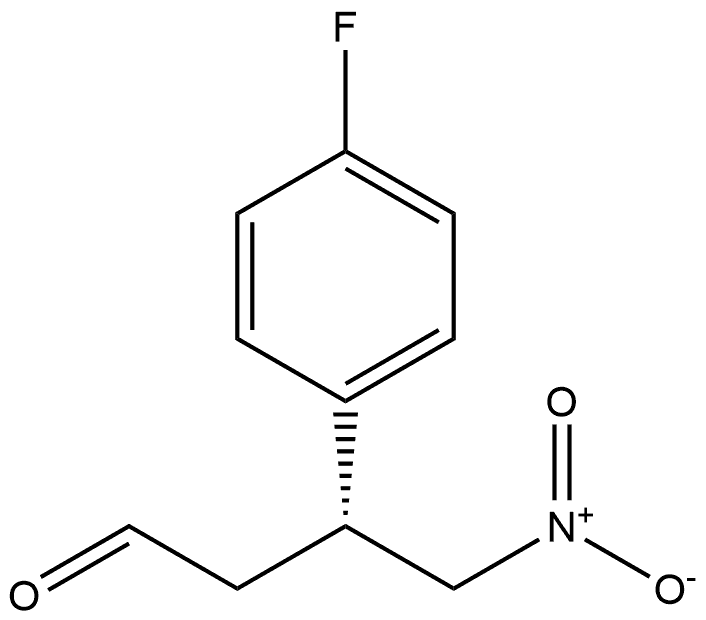 3-(4-fluorophenyl)-4-nitrobutanal 化学構造式