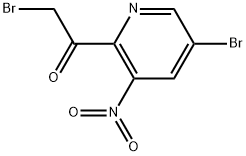 2-Bromo-1-(5-bromo-3-nitro-2-pyridinyl)ethanone 化学構造式