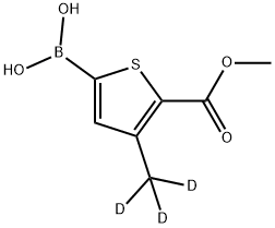 2-Methyl 5-borono-3-(methyl-d3)-2-thiophenecarboxylate Structure