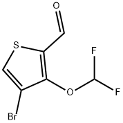 2-Thiophenecarboxaldehyde, 4-bromo-3-(difluoromethoxy)- Struktur