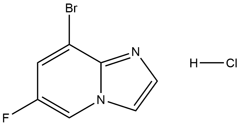 IMIDAZO[1,2-A]PYRIDINE, 8-BROMO-6-FLUORO-, HYDROCHLORIDE (1:1) 结构式