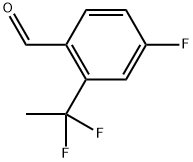 2-(1,1-Difluoroethyl)-4-fluorobenzaldehyde 化学構造式