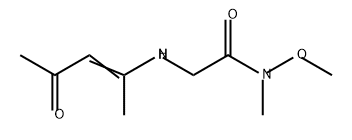 Acetamide, N-methoxy-N-methyl-2-[(1-methyl-3-oxo-1-buten-1-yl)amino]- Structure