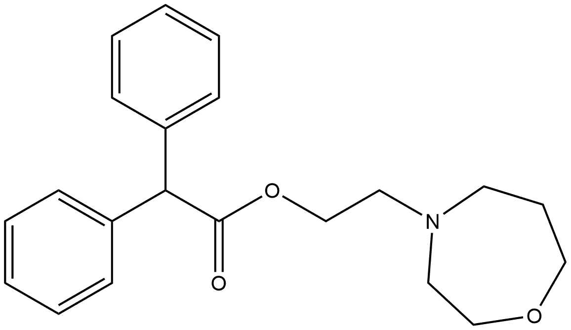 2-(1,4-Oxazepan-4-yl)-1-phenylethyl 2-phenylacetate 化学構造式