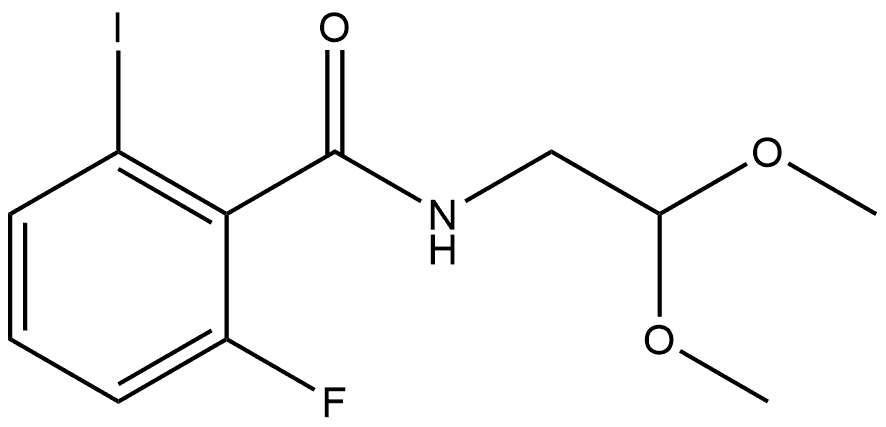 N-(2,2-Dimethoxyethyl)-2-fluoro-6-iodobenzamide Structure