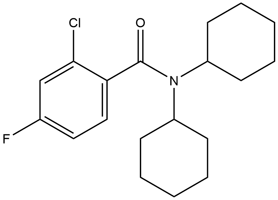 2-Chloro-N,N-dicyclohexyl-4-fluorobenzamide Struktur