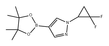 1H-Pyrazole, 1-(2,2-difluorocyclopropyl)-4-(4,4,5,5-tetramethyl-1,3,2-dioxaborolan-2-yl)- Struktur