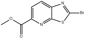 Thiazolo[5,4-b]pyridine-5-carboxylic acid, 2-bromo-, methyl ester Structure