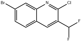 Quinoline, 7-bromo-2-chloro-3-(difluoromethyl)- Struktur