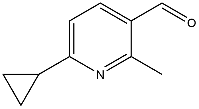 6-Cyclopropyl-2-methyl-3-pyridinecarboxaldehyde 结构式