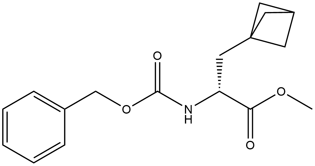 Bicyclo[1.1.1]pentane-1-propanoic acid, α-[[(phenylmethoxy)carbonyl]amino]-, methyl ester, (αR)-,2322929-20-2,结构式