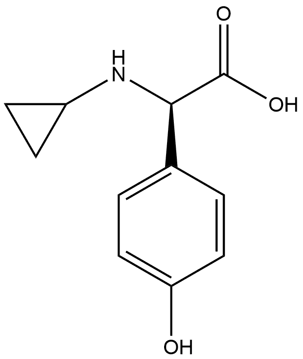 (R)-2-(Cyclopropylamino)-2-(4-hydroxyphenyl)acetic?acid Struktur