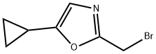 Oxazole, 2-(bromomethyl)-5-cyclopropyl- 化学構造式