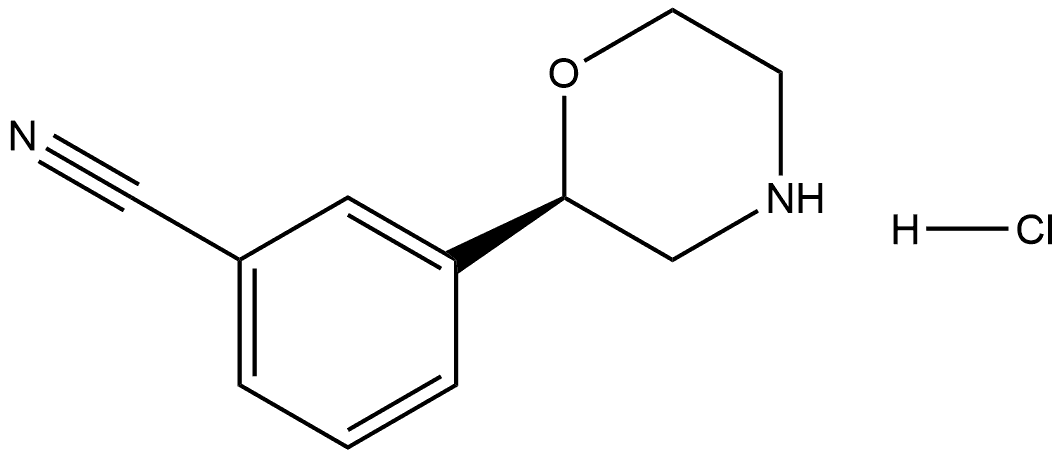 (R)-3-(morpholin-2-yl)benzonitrile?hydrochloride Structure
