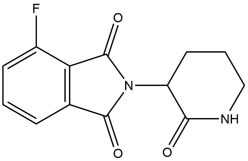 4-Fluoro-2-(2-oxopiperidin-3-yl)isoindoline-1,3-dione Structure