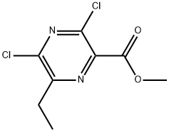 Methyl 3,5-dichloro-6-ethyl-2-pyrazinecarboxylate 化学構造式