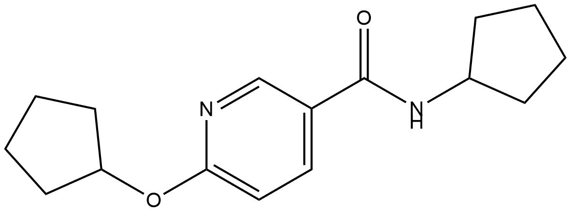 N-Cyclopentyl-6-(cyclopentyloxy)-3-pyridinecarboxamide Structure