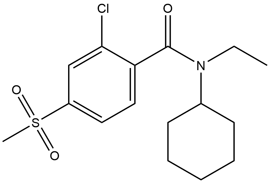 2-Chloro-N-cyclohexyl-N-ethyl-4-(methylsulfonyl)benzamide Structure