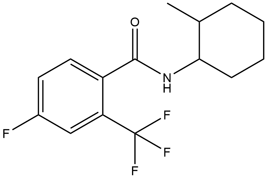 4-Fluoro-N-(2-methylcyclohexyl)-2-(trifluoromethyl)benzamide Struktur
