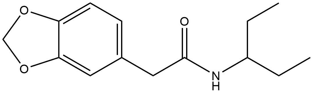 N-(1-Ethylpropyl)-1,3-benzodioxole-5-acetamide Structure