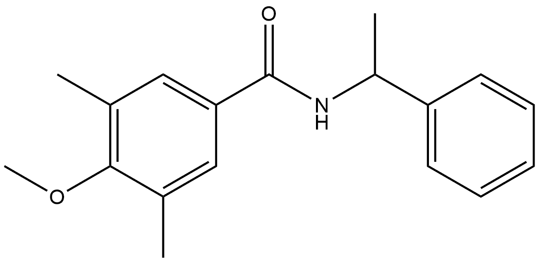 4-Methoxy-3,5-dimethyl-N-(1-phenylethyl)benzamide Structure