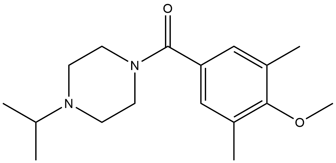 (4-Methoxy-3,5-dimethylphenyl)[4-(1-methylethyl)-1-piperazinyl]methanone Struktur