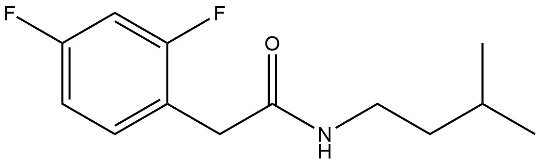 2,4-Difluoro-N-(3-methylbutyl)benzeneacetamide 化学構造式