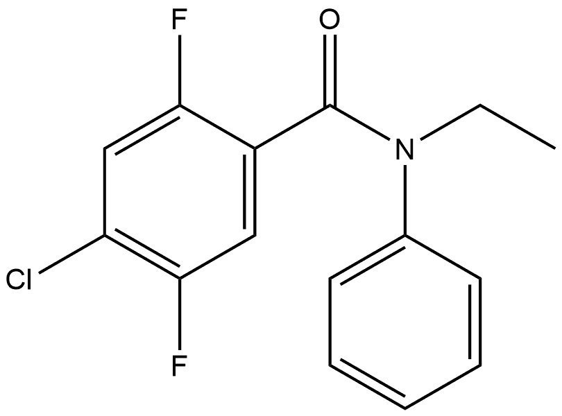 4-Chloro-N-ethyl-2,5-difluoro-N-phenylbenzamide 化学構造式