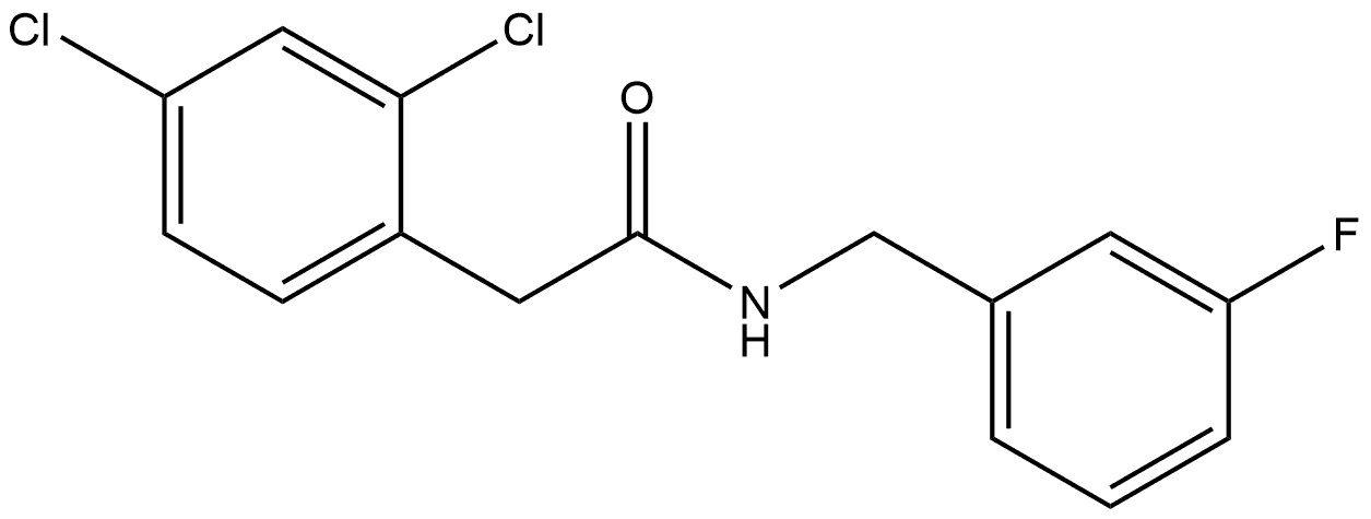 2,4-Dichloro-N-[(3-fluorophenyl)methyl]benzeneacetamide Structure