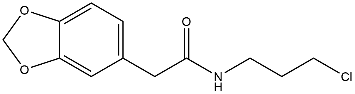 N-(3-Chloropropyl)-1,3-benzodioxole-5-acetamide Structure