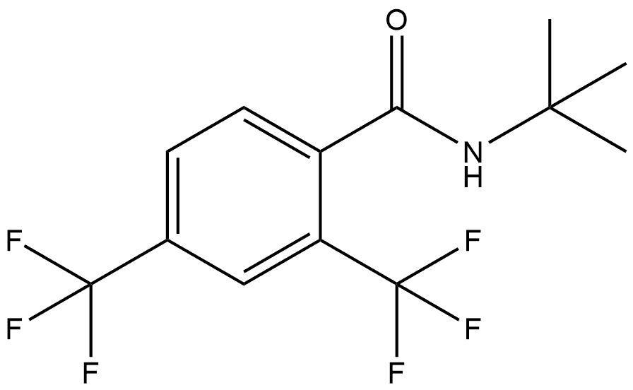 N-(1,1-Dimethylethyl)-2,4-bis(trifluoromethyl)benzamide 结构式