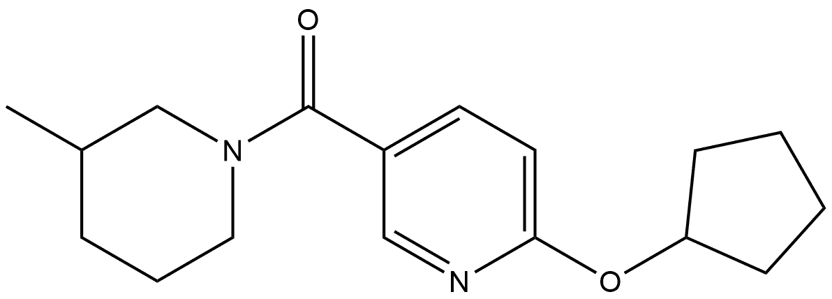 6-(Cyclopentyloxy)-3-pyridinyl](3-methyl-1-piperidinyl)methanone Structure