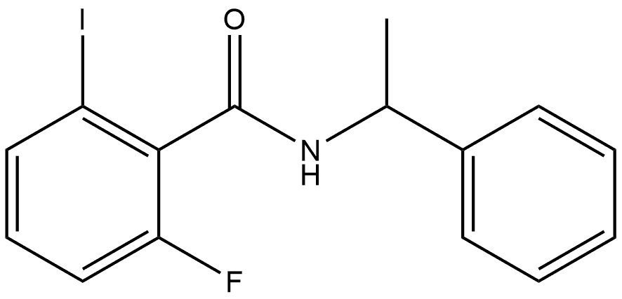 2-Fluoro-6-iodo-N-(1-phenylethyl)benzamide Structure