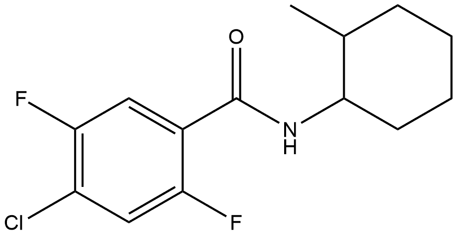 4-Chloro-2,5-difluoro-N-(2-methylcyclohexyl)benzamide Structure