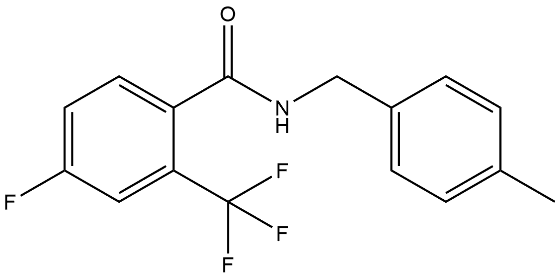 4-Fluoro-N-[(4-methylphenyl)methyl]-2-(trifluoromethyl)benzamide Structure