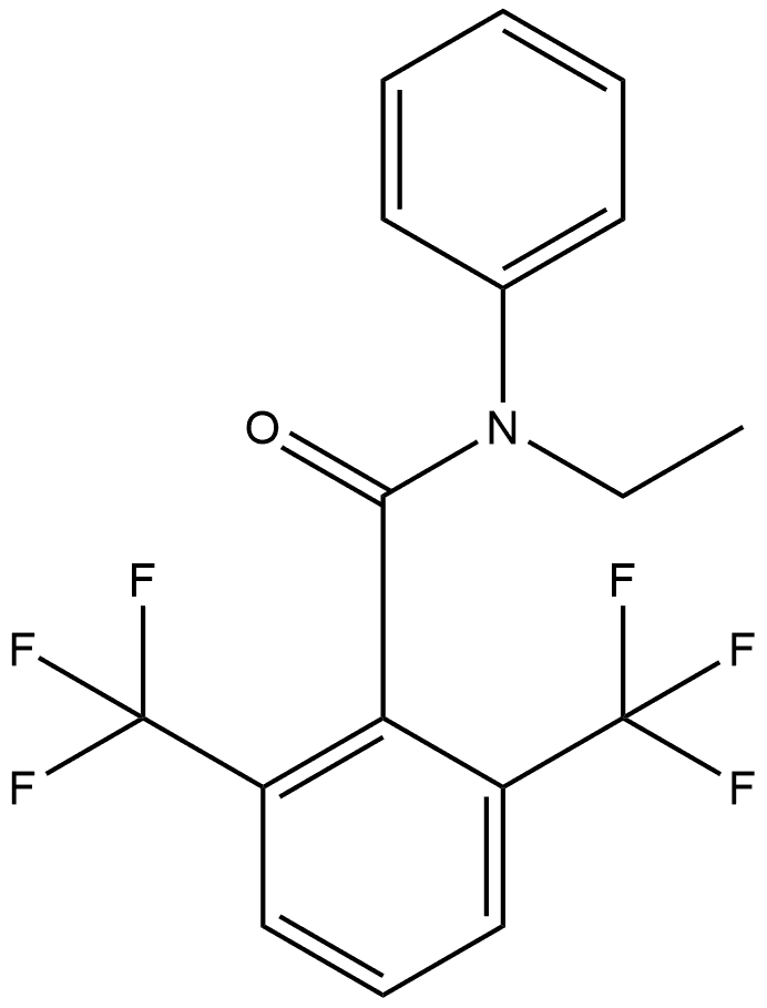 N-Ethyl-N-phenyl-2,6-bis(trifluoromethyl)benzamide Structure