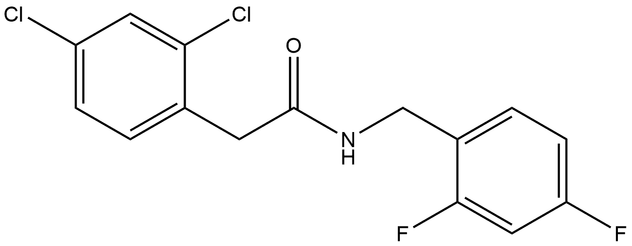 2,4-Dichloro-N-[(2,4-difluorophenyl)methyl]benzeneacetamide Structure