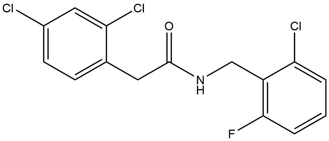 2,4-Dichloro-N-[(2-chloro-6-fluorophenyl)methyl]benzeneacetamide Structure