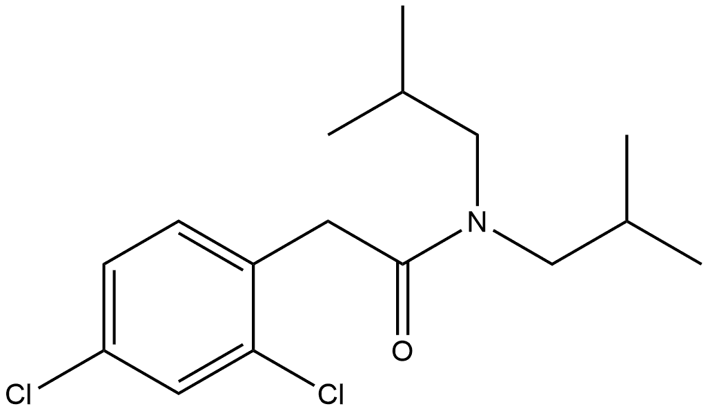 2,4-Dichloro-N,N-bis(2-methylpropyl)benzeneacetamide Structure