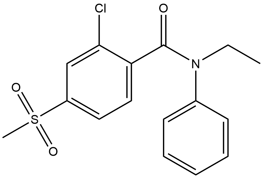 2-Chloro-N-ethyl-4-(methylsulfonyl)-N-phenylbenzamide Structure