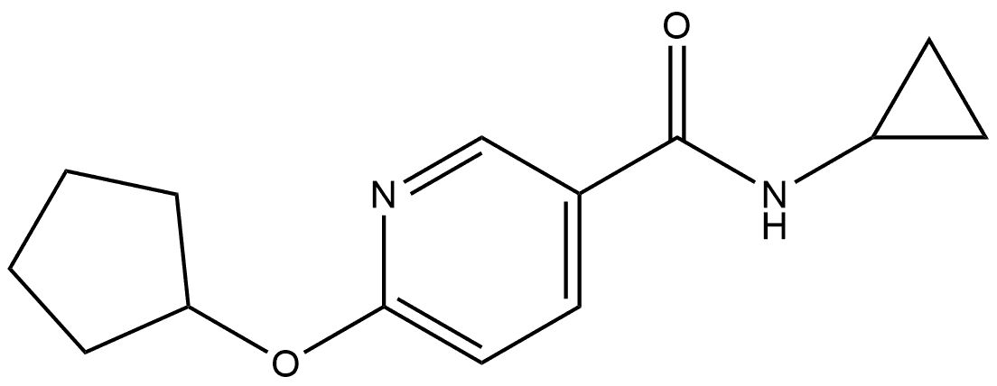 6-(Cyclopentyloxy)-N-cyclopropyl-3-pyridinecarboxamide Struktur