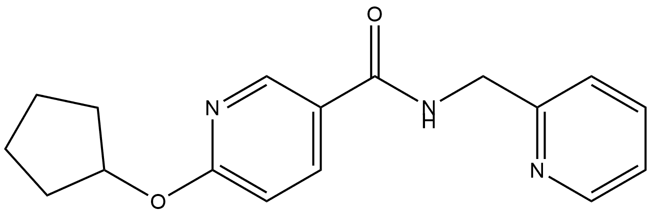 6-(Cyclopentyloxy)-N-(2-pyridinylmethyl)-3-pyridinecarboxamide|